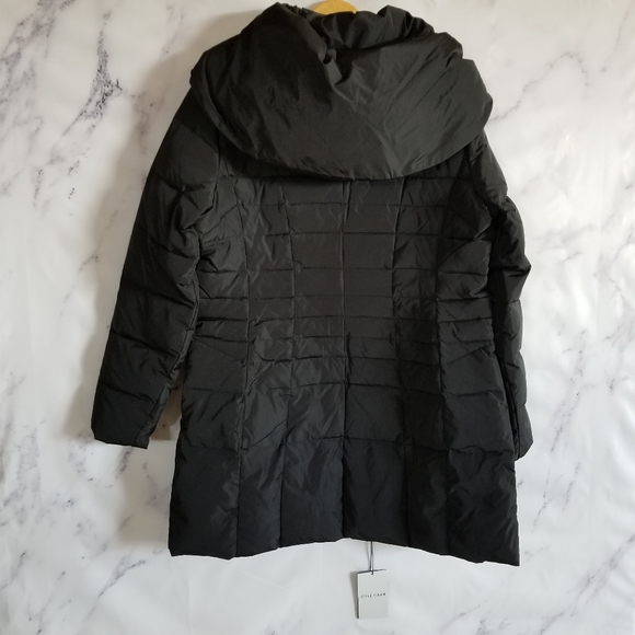 COLE HAAN Real Down Feather Black Coat - Picture 3 of 12